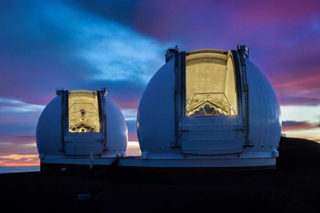 The team used one of the Keck telescopes on Maunakea, Hawaii, to obtain the spectra of gas surrounding a massive galaxy inside MAMMOTH-1. Photo: Ethan Tweedie Photography/WM Keck Observatory