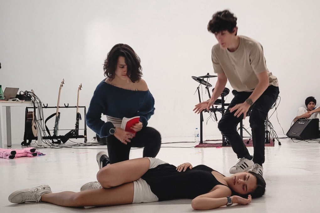 Cast members in rehearsal for Heathers, a Hong Kong musical based on the 1988 film, hope its plot about school bullies and youth suicide will get audience members talking about both issues. Photo: Pratap Risal