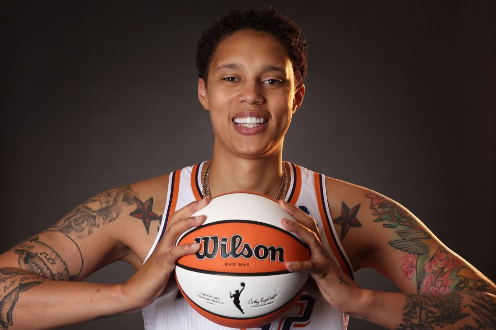 Brittney Griner is back training with team and helping others after her ordeal in a Russian prison. Photo: AFP