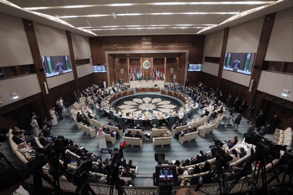 The Arab League foreign ministers’ meeting in Cairo, Egypt, on Sunday. Photo: EPA-EFE