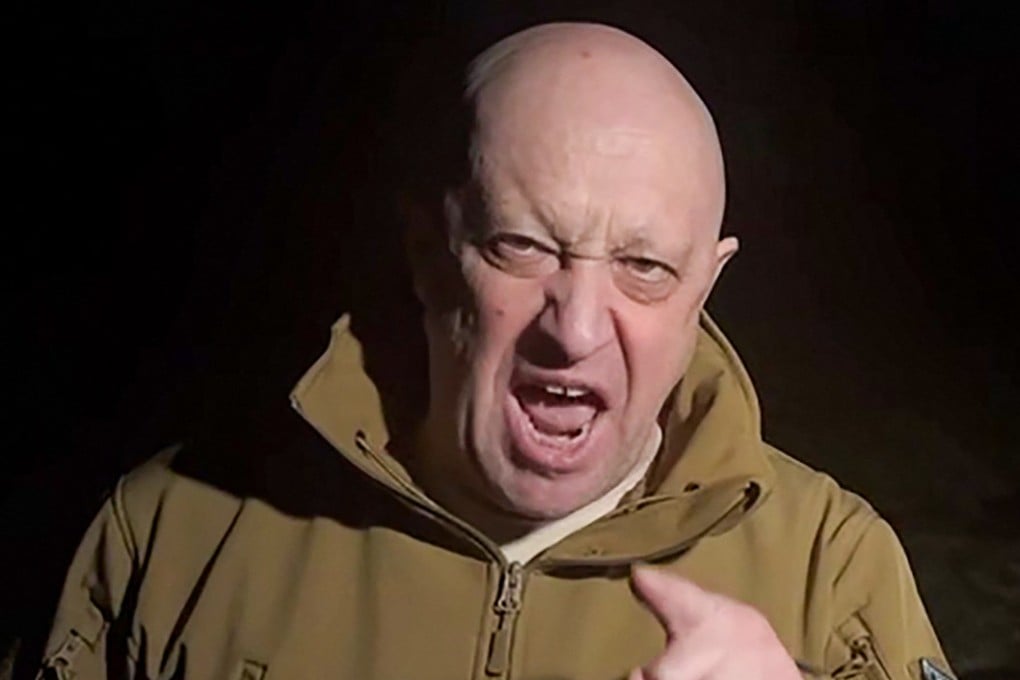 Yevgeny Prigozhin, head of Russian mercenary group Wagner, at an undisclosed location. Photo: Handout / Telegram / @concordgroup_official / AFP