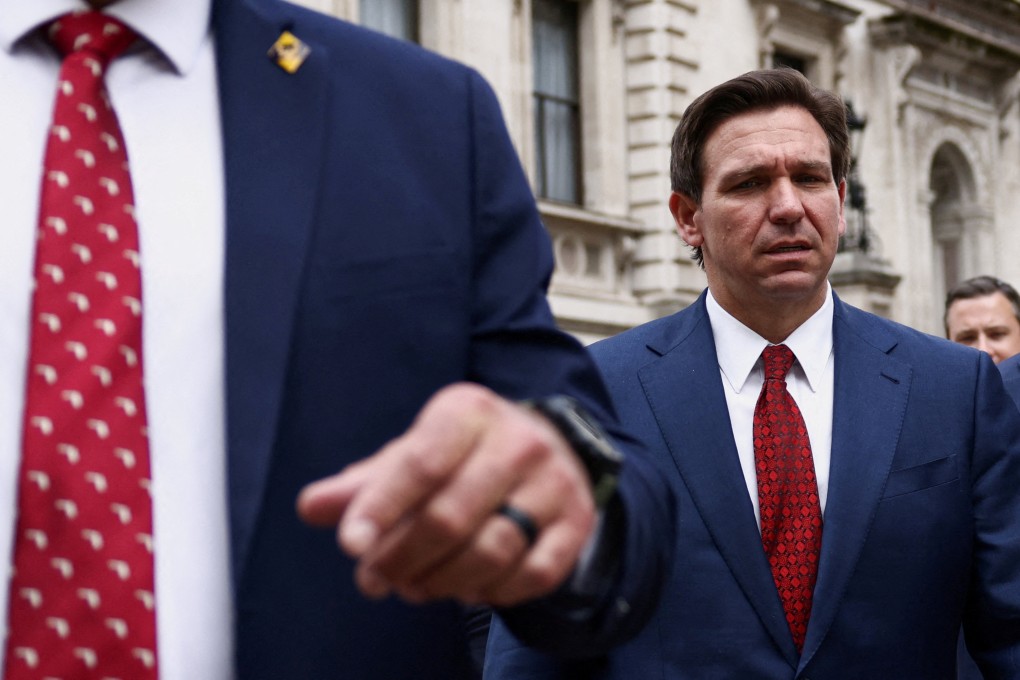 Florida Governor Ron DeSantis during a visit to London, Britain last month. Photo: Reuters