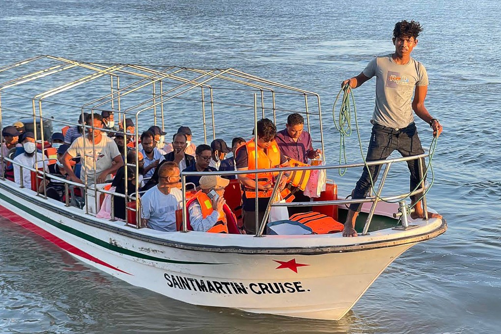 A Rohingya delegation who live in Bangladesh but are from Myanmar briefly visited their nation on May 5, as part of efforts to revive a long-stalled plan to allow the stateless minority to go home.   Photo: AFP