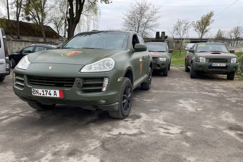 The Porsche is just one of the 244 vehicles Car4Ukraine has retrofitted and sent to serve the Ukrainian military. Photo: Car4Ukraine