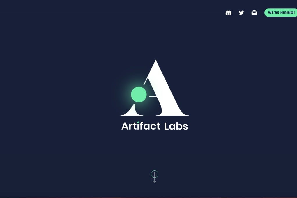 The website of Artifact Labs. Photo: Screenshot