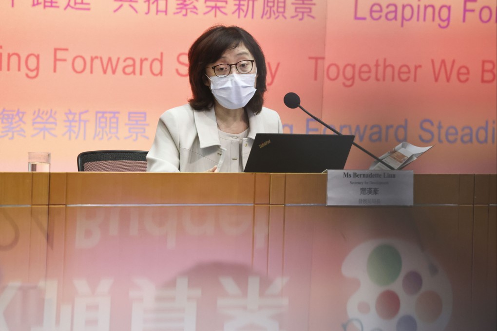Secretary for Development Bernadette Linn Hon-ho has said now is the time to gather ideas about how to successfully implement the HK$580 billion Lantau Tomorrow Vision project. Photo: SCMP /K. Y. Cheng