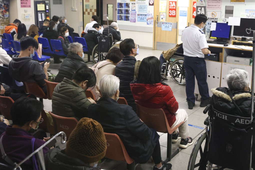 Patients waiting at an accident and emergency department of a public hospital in January this year. Photo: May Tse
