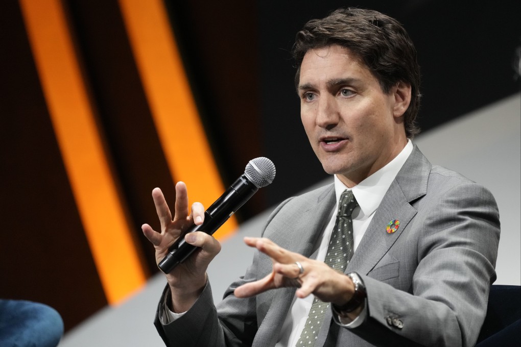 Canadian Prime Minister Justin Trudeau speaks during an event in New York in April. Photo: AP