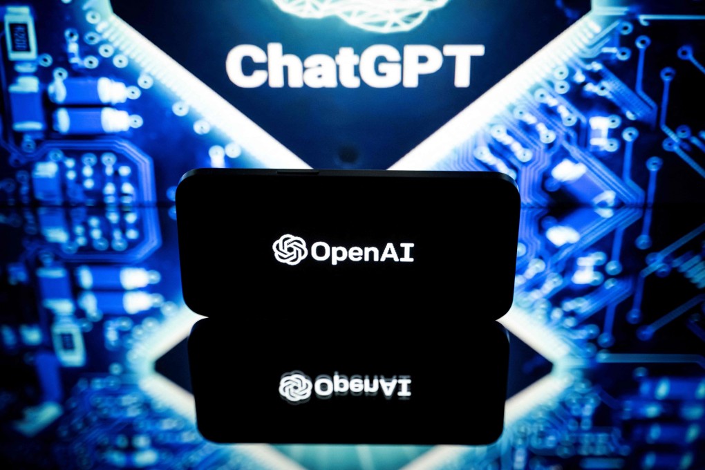This file photo taken on January 23, 2023 shows screens displaying the logos of OpenAI and ChatGPT. Photo: AFP
