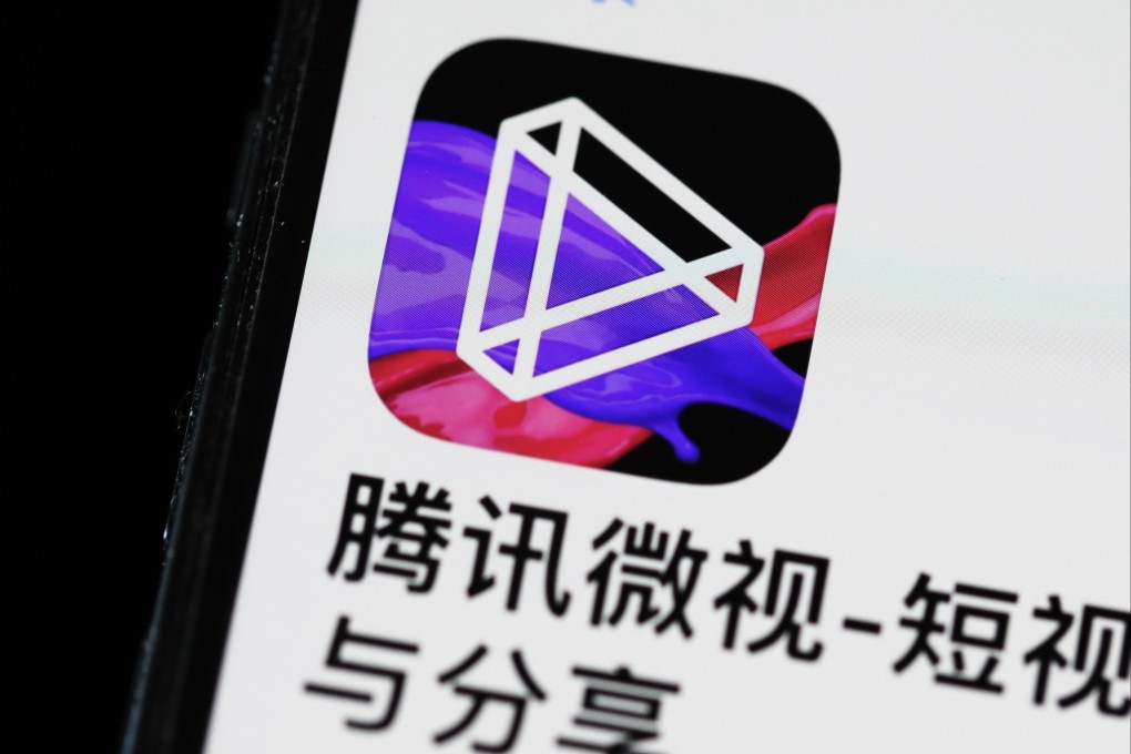 Tencent’s short video app Weishi is displayed on a smartphone in Beijing, China, May 11, 2023. Photo: Simon Song