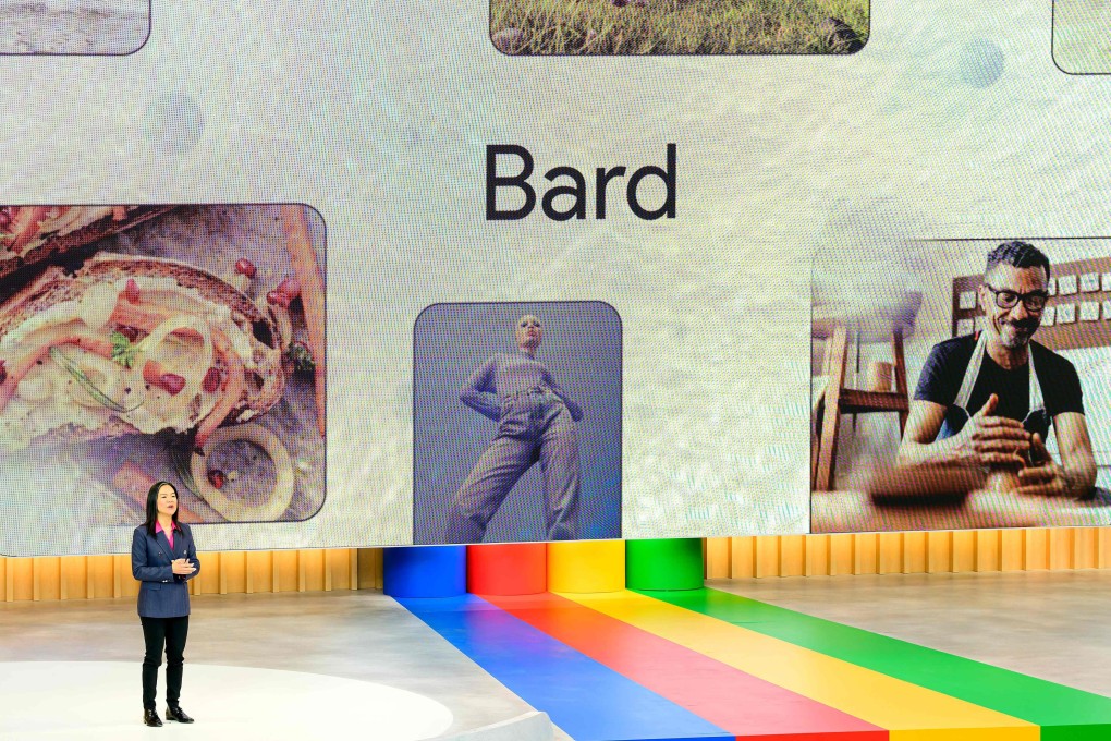 Sissie Hsiao, a vice-president at Google and general manager for Google Assistant’s business unit, speaks on-stage during the Google I/O keynote session at Shoreline Amphitheatre in Mountain View, California, on May 10, 2023. Photo: AFP