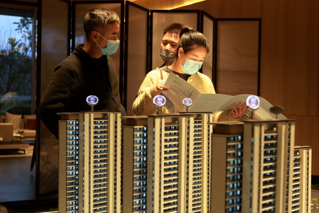 A real estate sales office in Huaian, in China’s Jiangsu province. The new regulations define basic and add-on services, which are expected to help service providers find new sources of revenue. Photo: Getty Images