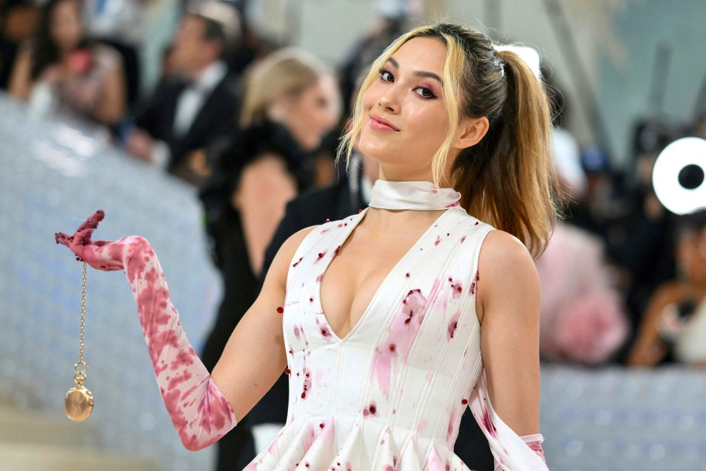 Eileen Gu, pictured at the Met Gala in New York, says she is managing to juggle fashion, sport and her studies. Photo: AFP