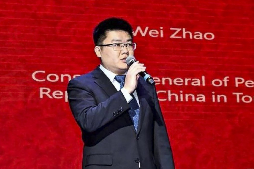 Toronto-based Chinese diplomat Zhao Wei has been accused of targeting a Canadian lawmaker. Photo: Weibo