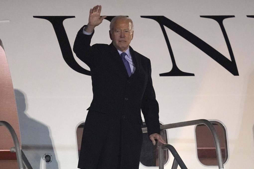 US President Joe Biden waves as he boards Air Force One earlier this year. The 80-year-old is looking to demonstrate that he still has enough in the tank to handle the gruelling pace of the presidency. Photo: PA via AP