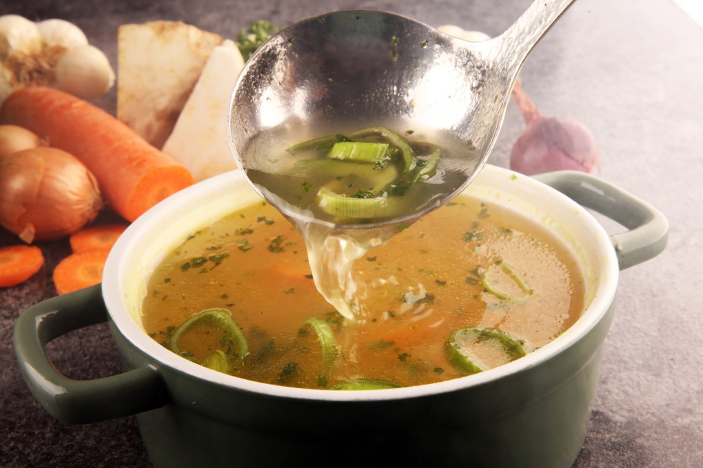 Hearty and comforting vegetable broth that extracts the goodness of plants is becoming just as popular as bone broth on social media. Experts explain some of the health benefits. Photo: Shutterstock