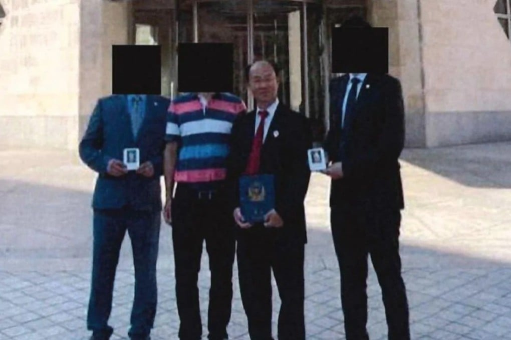 Litang-Liang is seen visiting the Chinese embassy in this undated photo.The US Department of Justice has arrested him on charges of being an unregistered foreign agent for China. Photo: US District Court for the District of Massachusetts handout