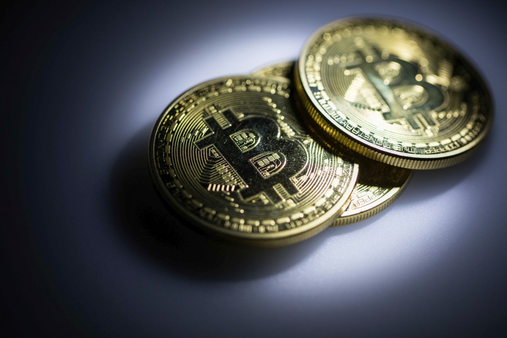 A collection of bitcoin tokens arranged in London on January 9, 2018. Photo: Bloomberg