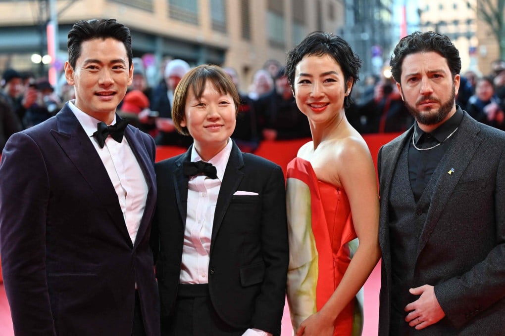 Korean-Canadian director Celine Song (second from left) with the cast of her acclaimed film “Past Lives” at this year’s Berlin Film Festival. Song is just one of many exciting emerging Asian women directors to be making a splash in the movie industry. Photo: AFP