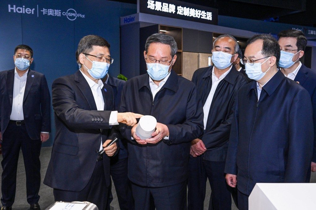 Premier Li Qiang visits Haier Group in Qingdao, Shandong province, on Thursday. Photo: Xinhua