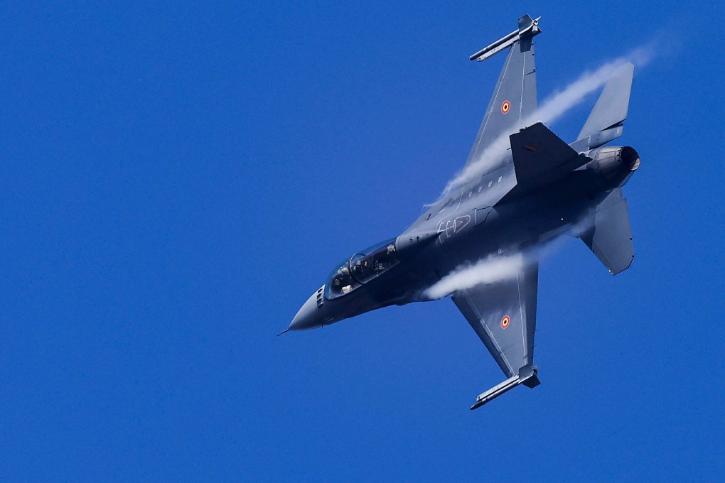 A Belgian F-16 takes part a Nato drill at the Kleine-Brogel Air Base in Belgium in October 2022. Photo: AFP