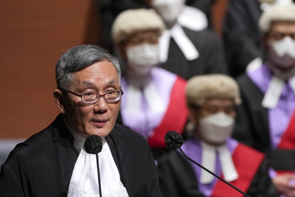 The Chief Justice of the Court of Final Appeal, Andrew Cheung Kui-nung, urged all lawyers to “stand up against any attempt to interfere with the due administration of justice by our judges”. Photo: SCMP / Sam Tsang