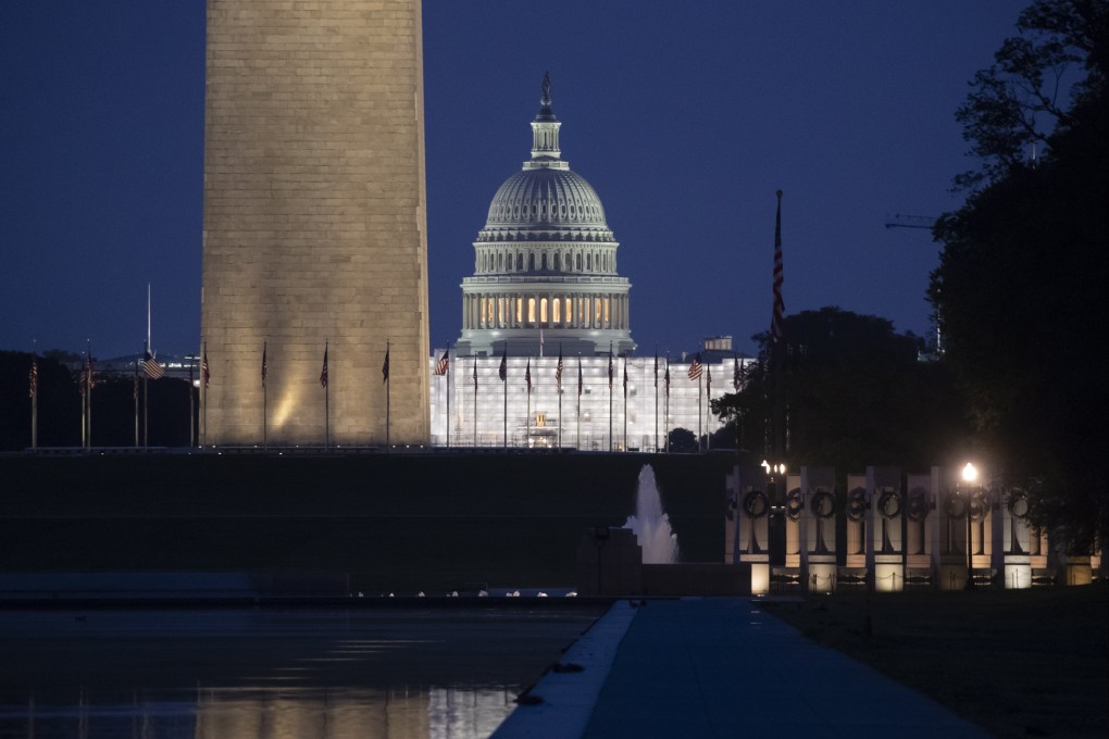 The US Capitol Building and Washington Monument in Washington, US, where debt limit talks were continuing on Saturday. Photo: EPA-EFE