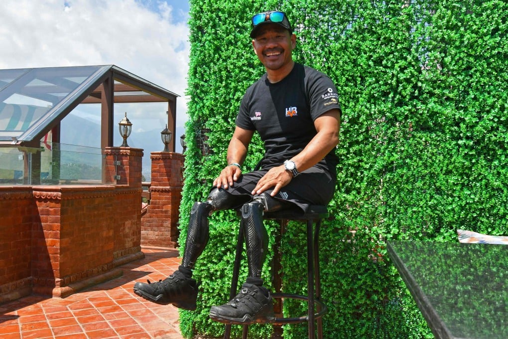 Hari Budha Magar in Kathmandu. The Gurkha veteran scaled Mount Everest on Friday, becoming the first double above-the-knee amputee to do so. Photo: AFP