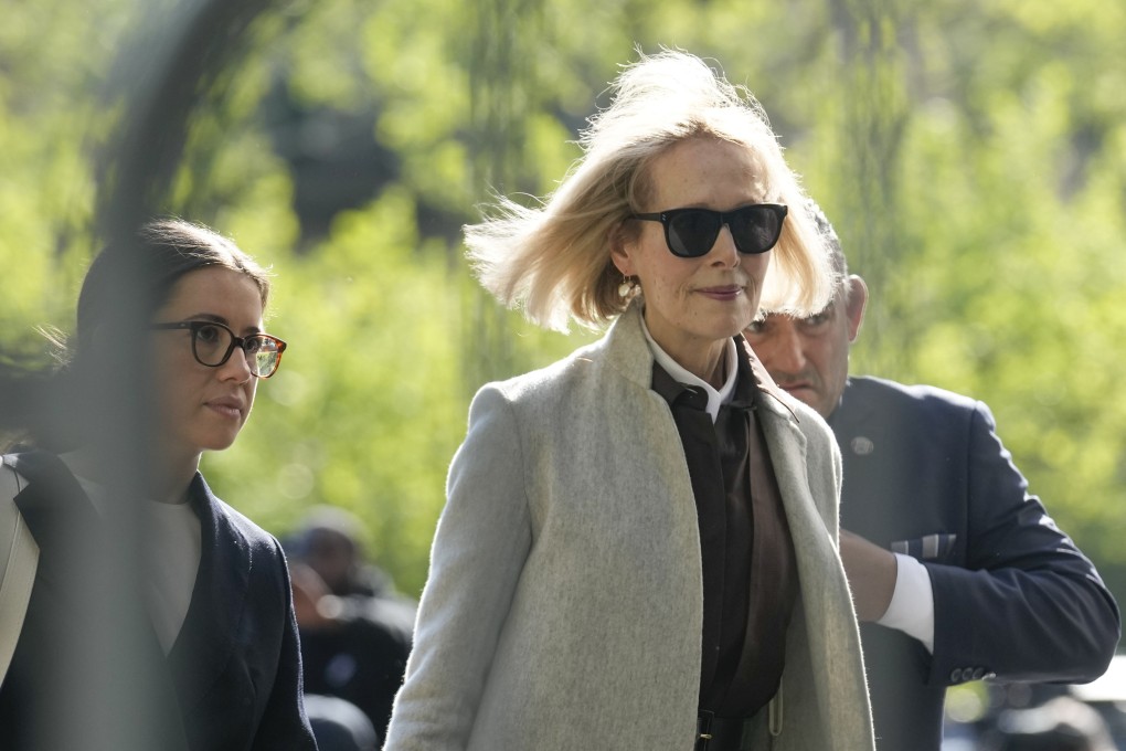 E. Jean Carroll arrives at a courthouse in New York in April. Photo: AP