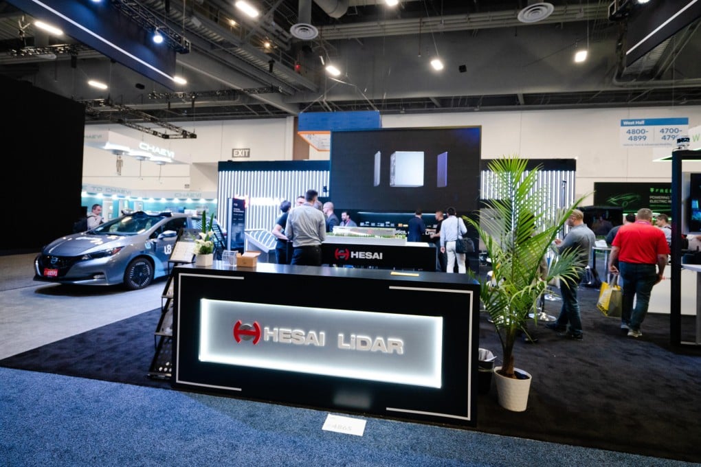 A Hesai Group booth at an auto-industry trade show. Photo: Handout