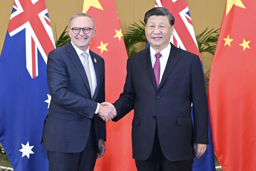 Australian Prime Minister Anthony Albanese meets Chinese President Xi Jinping on the sidelines of the G20 summit in Bali, Indonesia, on November 15, 2022. Photo: Xinhua