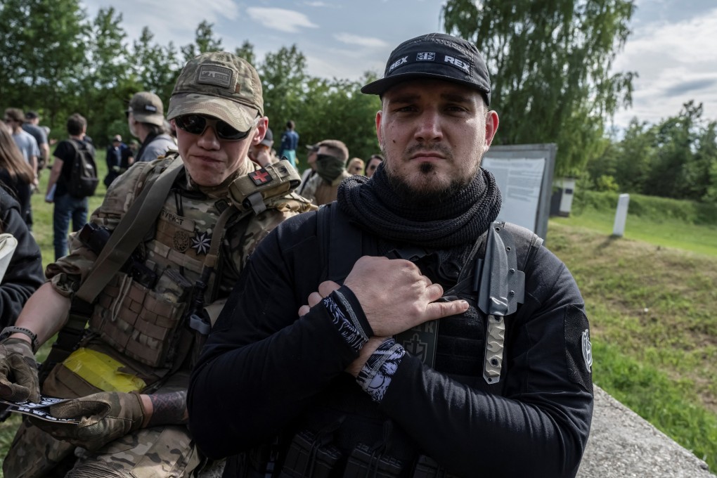 Russian Volunteer Corps (RVC) commander Denis Kapustin, also known by the nom de guerre White Rex, is seen near the Russian border in Ukraine on Wednesday. Photo: Reuters