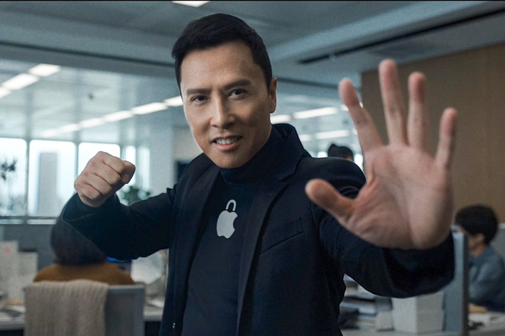 Apple’s privacy ad features Hong Kong martial arts star Donnie Yen, who intervenes to stop improper behaviour, like tracking iPhone user records and habits. Photo: Handout
