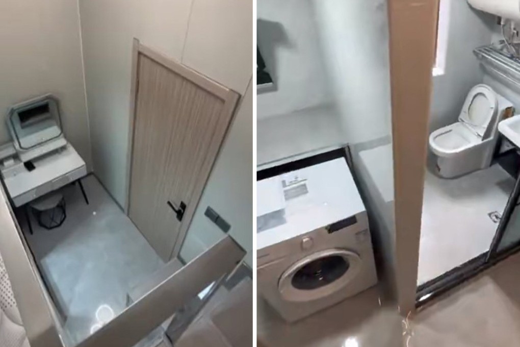 When the new tenant opened the door of the unit in the video, he seemed surprised by the layout. Photo: SCMP composite/Weibo