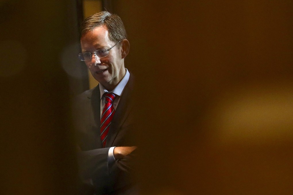 Rick Waters, who plans to leave his post at the US State Department’s China House in June, is seen before a briefing on Capitol Hill in January 2020. Photo: AFP
