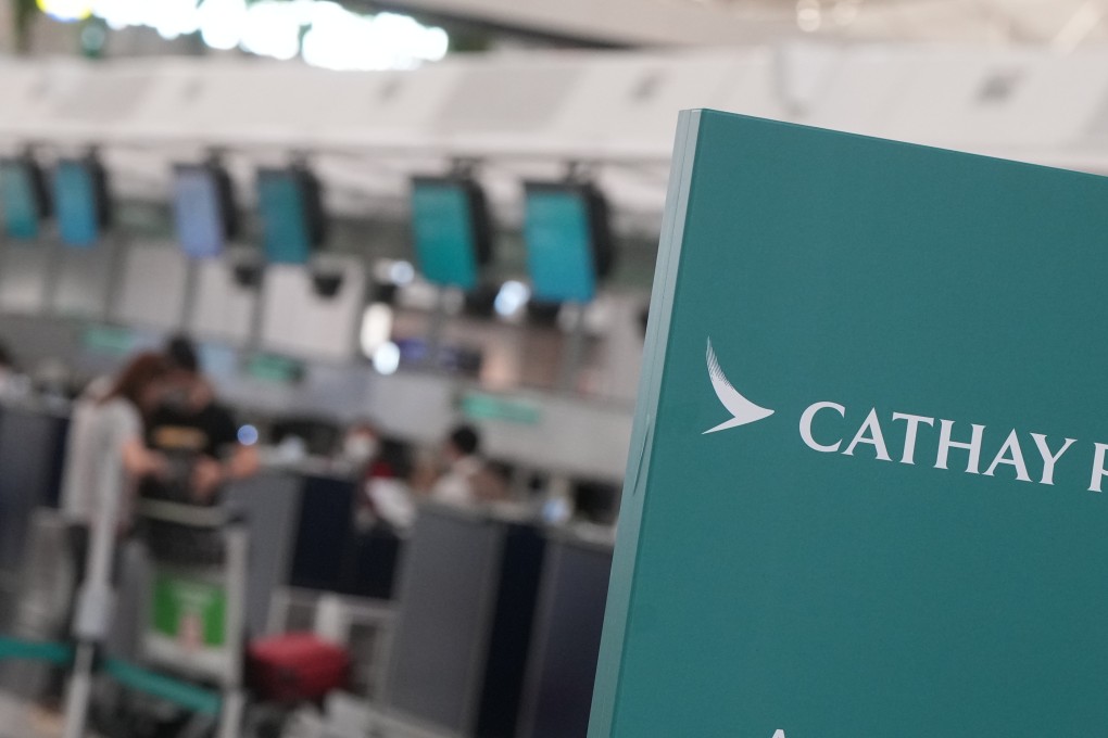 Cathay Pacific Airways counters at Hong Kong airport on May 23. Photo: Sam Tsang