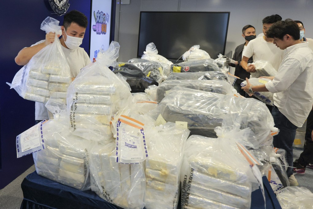 The cccaine was packed in hundreds of 1kg bags. Photo: Jelly Tse