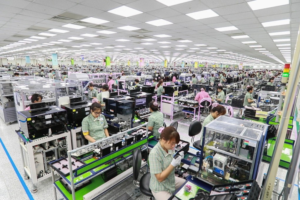 Workers at a Samsung factory in Vietnam, which is now the third-largest chip exporter to the United States. Photo: SCMP