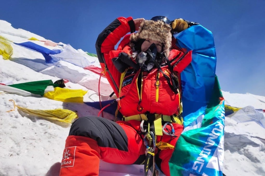 Vivian Ying Cai on the summit Everest. Photo: Handout
