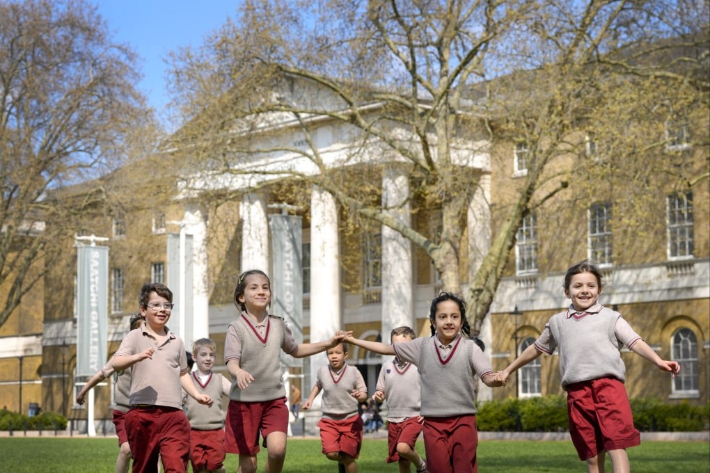 Pupils from the independent Hill House School in London. Most Hongkongers in the UK send their children to state schools, but the number in private institutions has surged. Photo: AP