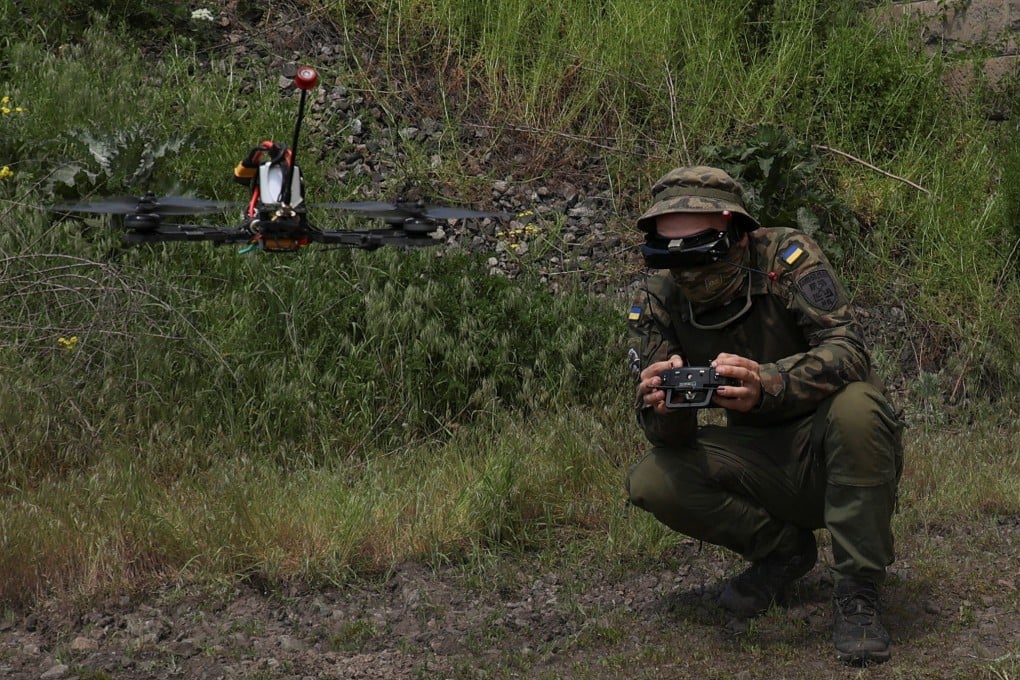 A Ukrainian marine attends a FPV-drone flight training, amid Russia’s attack on Ukraine. Photo: Reuters