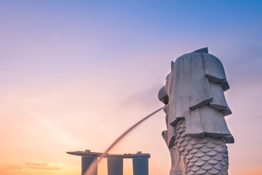 The Merlion fountain and Marina Bay in Singapore. Photo: Shutterstock