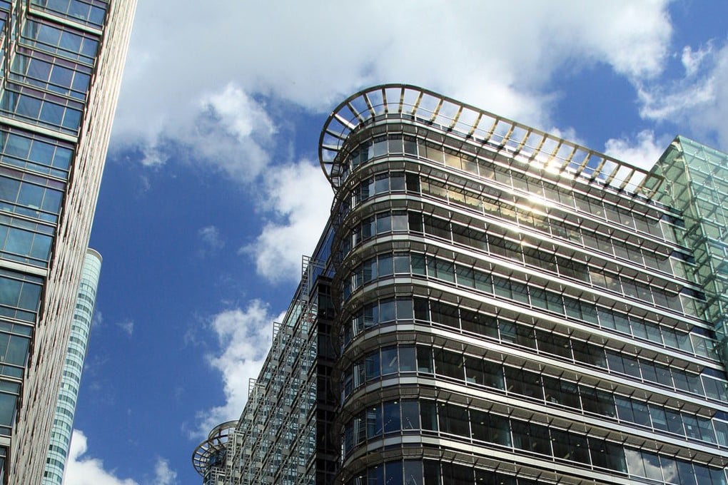 20 Canada Square from Upper Bank Street in London Borough of Tower Hamlets, London, England, Great Britain.