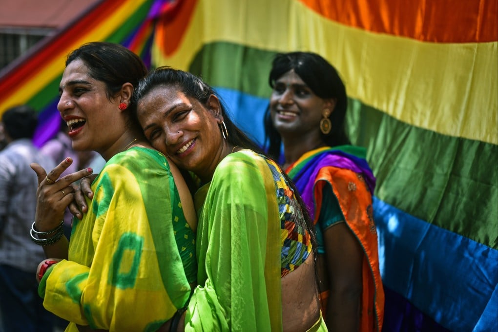 Members and supporters of the LGBTQ community celebrate the opening ceremony of rainbow pride month in Chennai, India. Photo: EPA-EFE