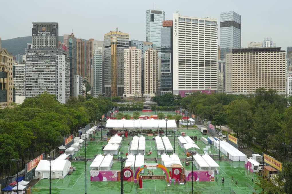 A carnival organised by pro-Beijing groups will be held in Victoria Park over the weekend. Photo: Sam Tsang