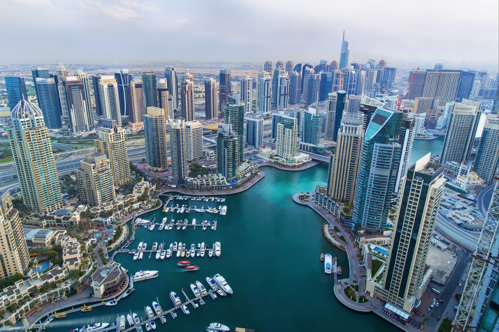 A view of residential skyscrapers in  Dubai Marina, Dubai. The UAE’s glitzy financial hub is drawing wealthy property investors despite soaring prices. Photo: Shutterstock