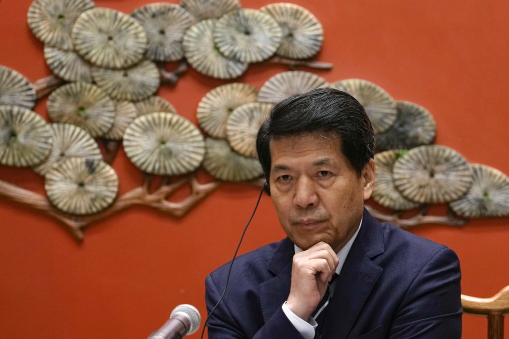 China’s special envoy for Eurasian affairs Li Hui during the press briefing in Beijing on Friday. Photo: Reuters