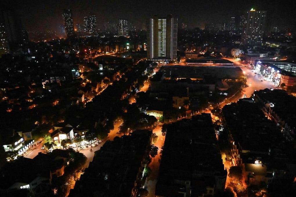 A view of Hanoi on May 30 as some street lights were turned off to save electricity. Photo: AFP