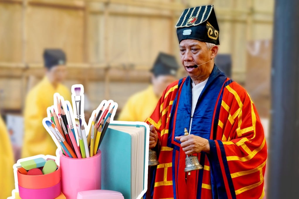 A school in China has blocked an attempt by a group of parents to stage a Taoist blessing ritual for their children’s study tools which they had hoped would bring them luck in an exam. Photo: SCMP composite/Shutterstock