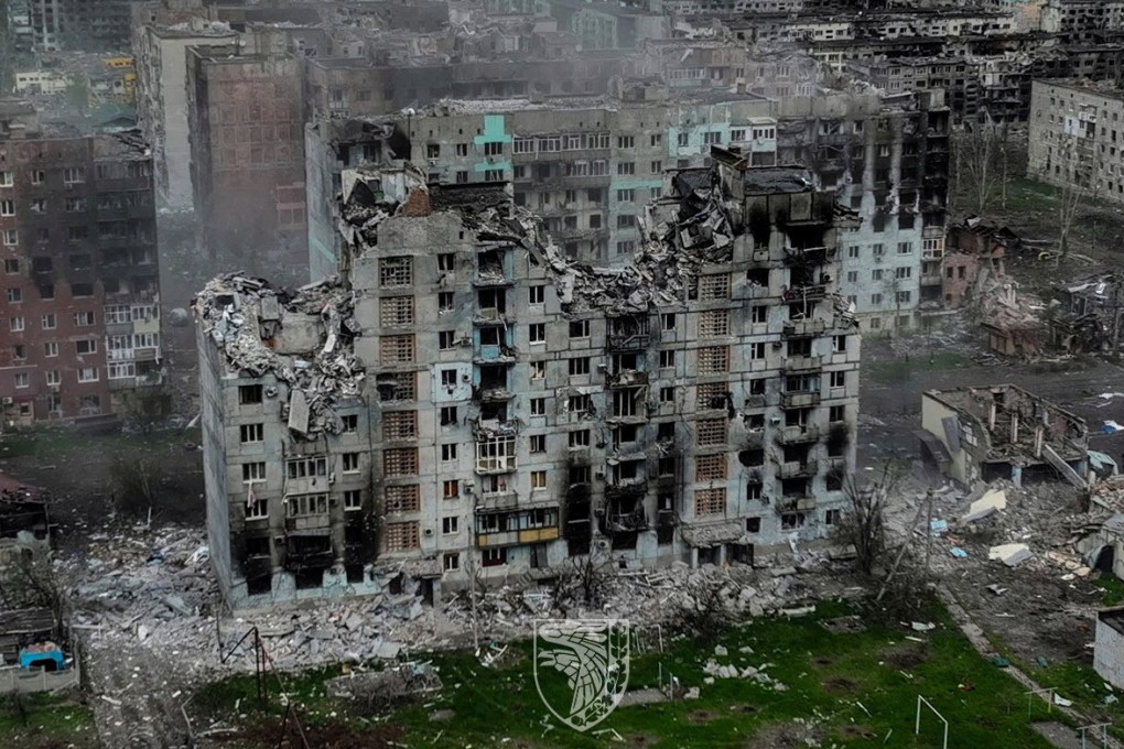 Destruction in the town of Bakhmut in May, amid Russia’s attack on Ukraine. Photo: via Reuters